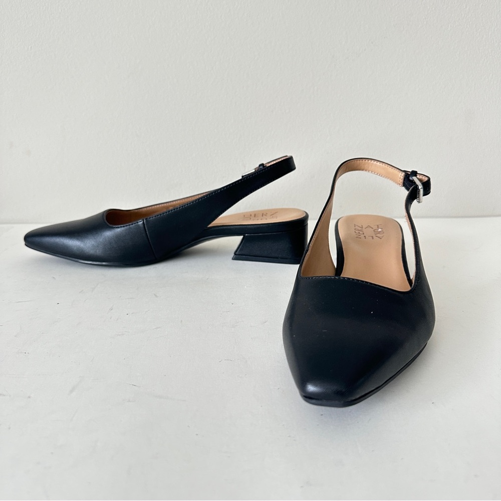 NEW Naturalizer Ginger Black Block Heel Women's Slingbacks, Sz 7M - Picture 2 of 12